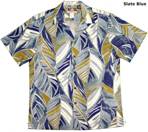 Abstract Watercolor Leaf Men's Hawaiian Shirt